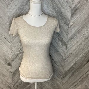 Madewell nude ribbed tee
